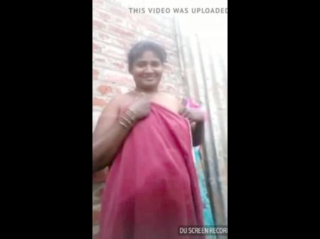 village aunty bath with friend