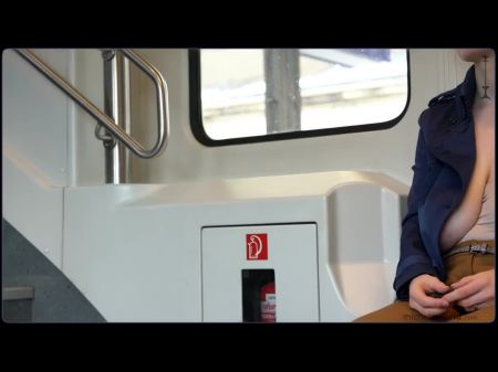 downblouse nipples in train