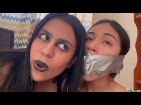 lesbian tricked tied