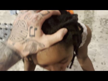 black girl with white cock close up