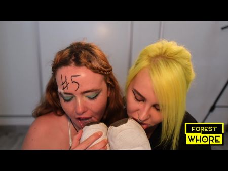 amateur lesbian spit session